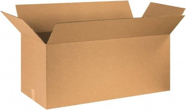 Made in USA - 14" Wide x 36" Long x 14" High Rectangle Corrugated Shipping Box - 1 Wall, Kraft (Color), 65 Lb Capacity - Apex Tool & Supply