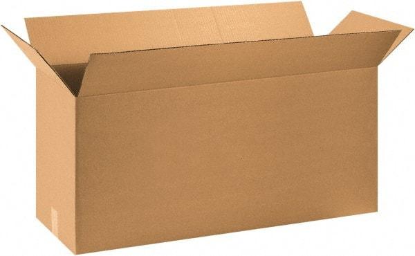 Made in USA - 12" Wide x 36" Long x 16" High Rectangle Corrugated Shipping Box - 1 Wall, Kraft (Color), 65 Lb Capacity - Apex Tool & Supply