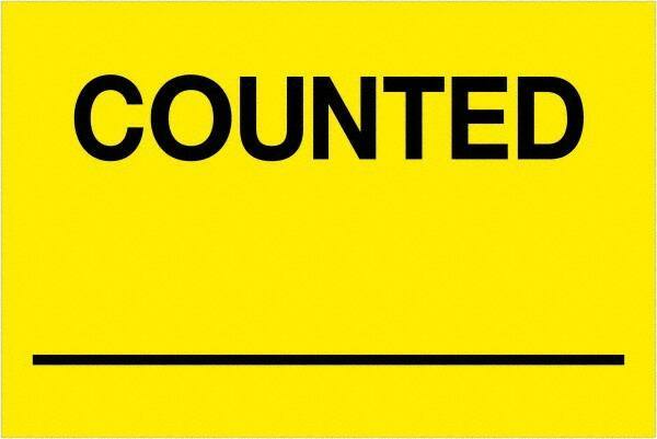 Tape Logic - 3" Long, Fluorescent Yellow Paper Inventory Labels - For Multi-Use - Apex Tool & Supply