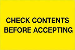 Tape Logic - 6" Long, Fluorescent Yellow Paper Shipping Label - For Multi-Use - Apex Tool & Supply