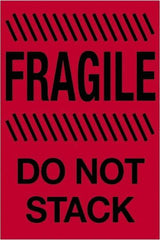Tape Logic - 6" Long, Fluorescent Red Paper Shipping Label - For Multi-Use - Apex Tool & Supply