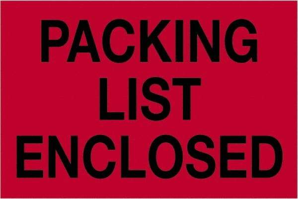 Tape Logic - 3" Long, Fluorescent Red Paper Shipping Label - For Multi-Use - Apex Tool & Supply