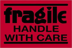Tape Logic - 3" Long, Fluorescent Red Paper Shipping Label - For Multi-Use - Apex Tool & Supply