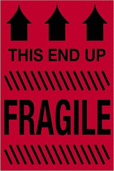 Tape Logic - 3" Long, Fluorescent Red Paper Shipping Label - For Multi-Use - Apex Tool & Supply