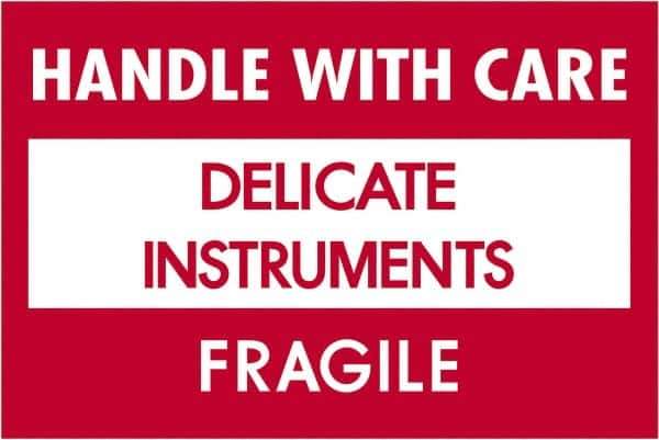 Tape Logic - 3" Long, Red/White Paper Shipping Label - For Multi-Use - Apex Tool & Supply