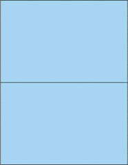 Tape Logic - 8-1/2" Long, Pastel Blue Paper Laser Label - For Laser Printers - Apex Tool & Supply