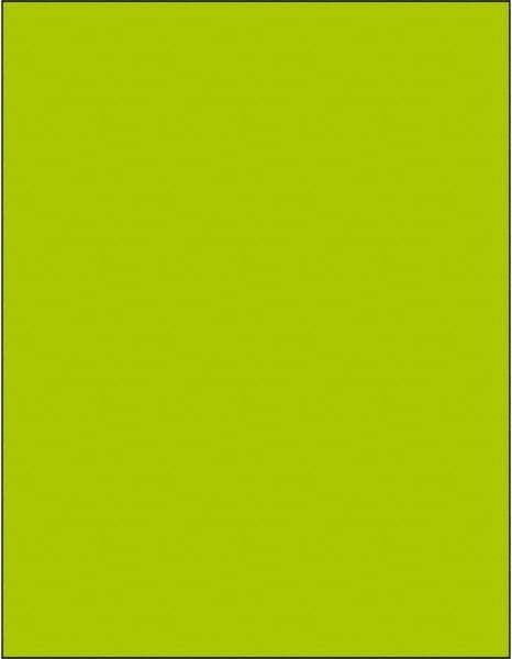 Tape Logic - 11" Long, Fluorescent Green Paper Laser Label - For Laser Printers - Apex Tool & Supply