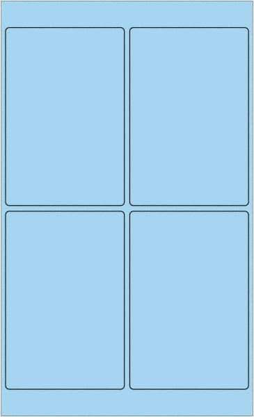 Tape Logic - 6" Long, Pastel Blue Paper Laser Label - For Laser Printers - Apex Tool & Supply
