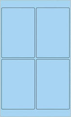 Tape Logic - 6" Long, Pastel Blue Paper Laser Label - For Laser Printers - Apex Tool & Supply