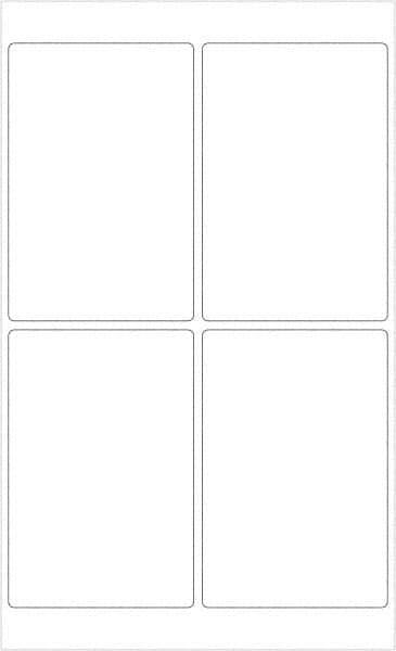 Tape Logic - 6" Long, Gloss White Paper Laser Label - For Laser Printers - Apex Tool & Supply