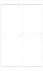 Tape Logic - 6" Long, Gloss White Paper Laser Label - For Laser Printers - Apex Tool & Supply