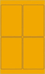 Tape Logic - 6" Long, Fluorescent Orange Paper Laser Label - For Laser Printers - Apex Tool & Supply