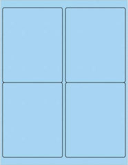 Tape Logic - 5" Long, Pastel Blue Paper Laser Label - For Laser Printers - Apex Tool & Supply