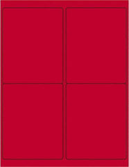 Tape Logic - 5" Long, Fluorescent Red Paper Laser Label - For Laser Printers - Apex Tool & Supply