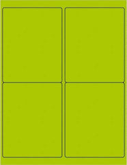 Tape Logic - 5" Long, Fluorescent Green Paper Laser Label - For Laser Printers - Apex Tool & Supply