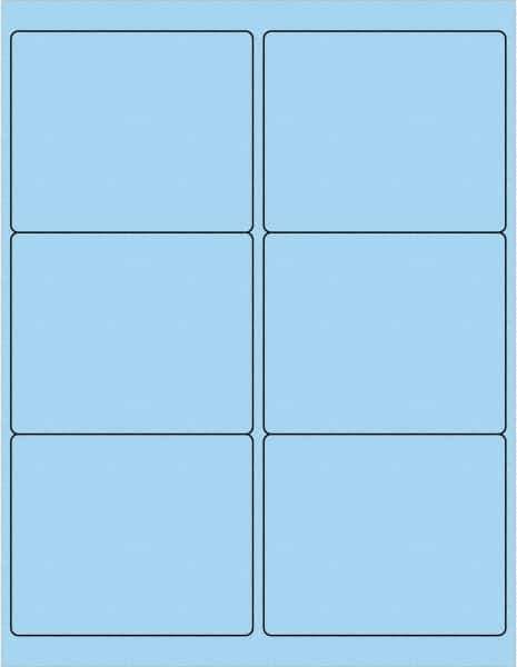 Tape Logic - 4" Long, Pastel Blue Paper Laser Label - For Laser Printers - Apex Tool & Supply