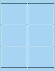 Tape Logic - 4" Long, Pastel Blue Paper Laser Label - For Laser Printers - Apex Tool & Supply