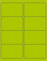 Tape Logic - 4" Long, Fluorescent Green Paper Laser Label - For Laser Printers - Apex Tool & Supply