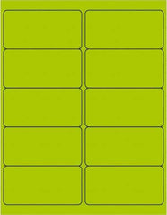 Tape Logic - 4" Long, Fluorescent Green Paper Laser Label - For Laser Printers - Apex Tool & Supply