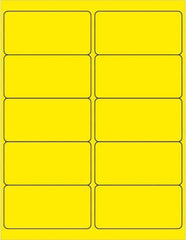 Tape Logic - 4" Long, Fluorescent Yellow Paper Laser Label - For Laser Printers - Apex Tool & Supply