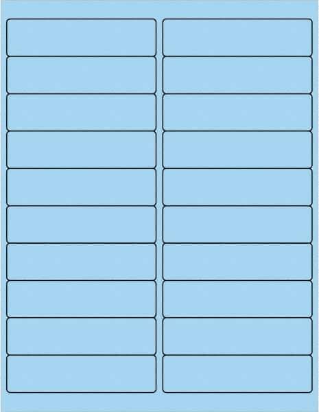 Tape Logic - 4" Long, Pastel Blue Paper Laser Label - For Laser Printers - Apex Tool & Supply