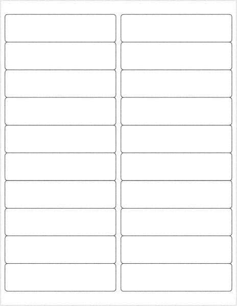 Tape Logic - 4" Long, White Paper Laser Label - For Laser Printers - Apex Tool & Supply