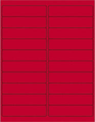 Tape Logic - 4" Long, Fluorescent Red Paper Laser Label - For Laser Printers - Apex Tool & Supply