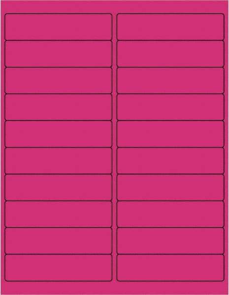 Tape Logic - 4" Long, Fluorescent Pink Paper Laser Label - For Laser Printers - Apex Tool & Supply