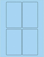 Tape Logic - 5" Long, Pastel Blue Paper Laser Label - For Laser Printers - Apex Tool & Supply