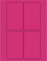 Tape Logic - 5" Long, Fluorescent Pink Paper Laser Label - For Laser Printers - Apex Tool & Supply