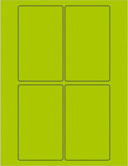 Tape Logic - 5" Long, Fluorescent Green Paper Laser Label - For Laser Printers - Apex Tool & Supply