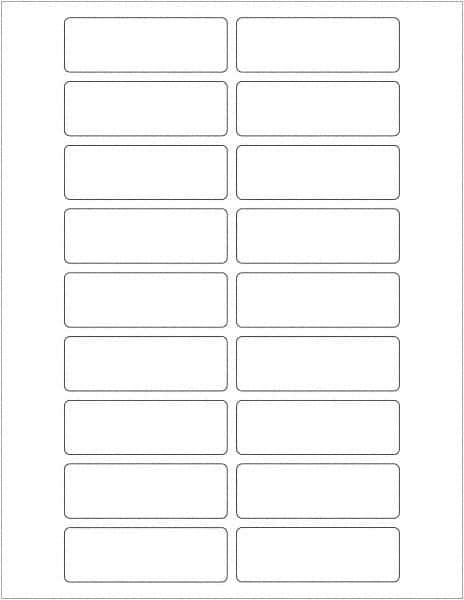 Tape Logic - 3" Long, White Paper Laser Label - For Laser Printers - Apex Tool & Supply