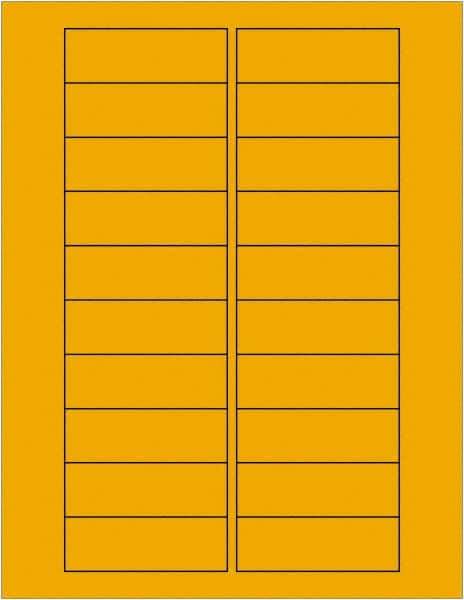 Tape Logic - 3" Long, Fluorescent Orange Paper Laser Label - For Laser Printers - Apex Tool & Supply