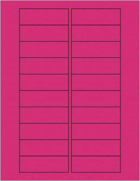 Tape Logic - 3" Long, Fluorescent Pink Paper Laser Label - For Laser Printers - Apex Tool & Supply