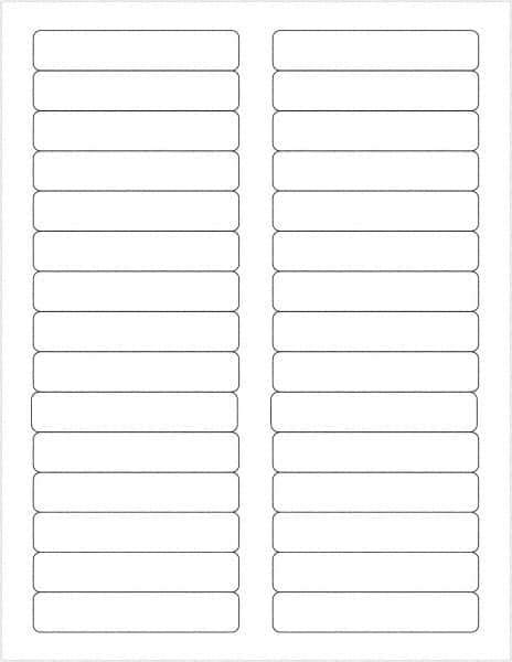 Tape Logic - 3-7/16" Long, White Paper Laser Label - For Laser Printers - Apex Tool & Supply