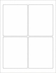 Tape Logic - 4-3/4" Long, White Paper Laser Label - For Laser Printers - Apex Tool & Supply