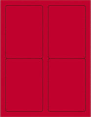 Tape Logic - 5" Long, Fluorescent Red Paper Laser Label - For Laser Printers - Apex Tool & Supply