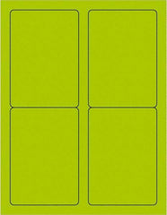 Tape Logic - 5" Long, Fluorescent Green Paper Laser Label - For Laser Printers - Apex Tool & Supply