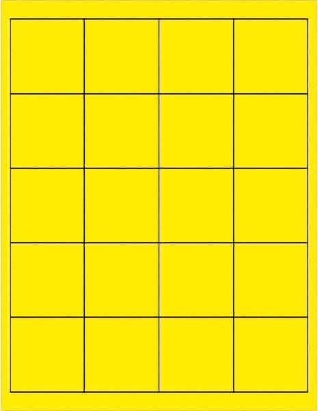 Tape Logic - 2" Long, Fluorescent Yellow Paper Laser Label - For Laser Printers - Apex Tool & Supply
