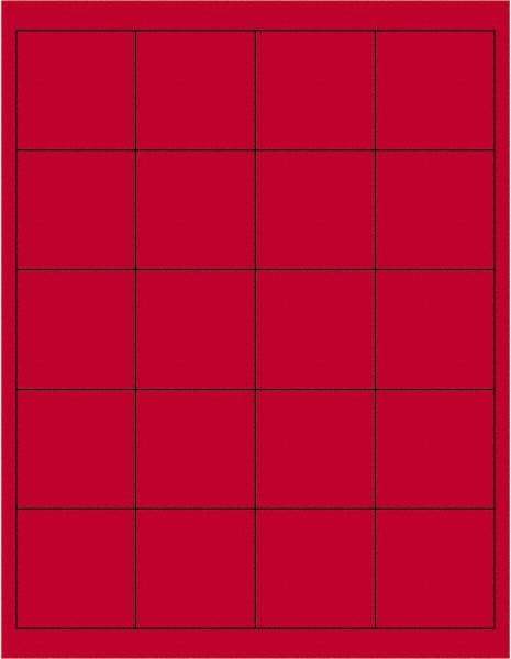 Tape Logic - 2" Long, Fluorescent Red Paper Laser Label - For Laser Printers - Apex Tool & Supply