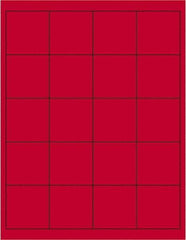 Tape Logic - 2" Long, Fluorescent Red Paper Laser Label - For Laser Printers - Apex Tool & Supply
