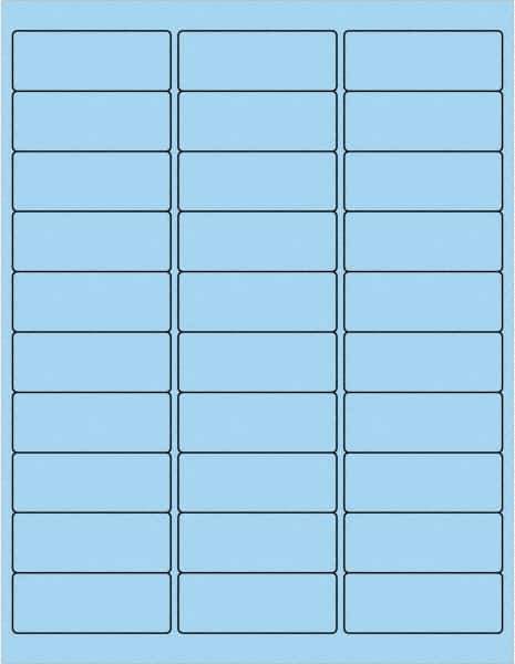 Tape Logic - 2-5/8" Long, Pastel Blue Paper Laser Label - For Laser Printers - Apex Tool & Supply