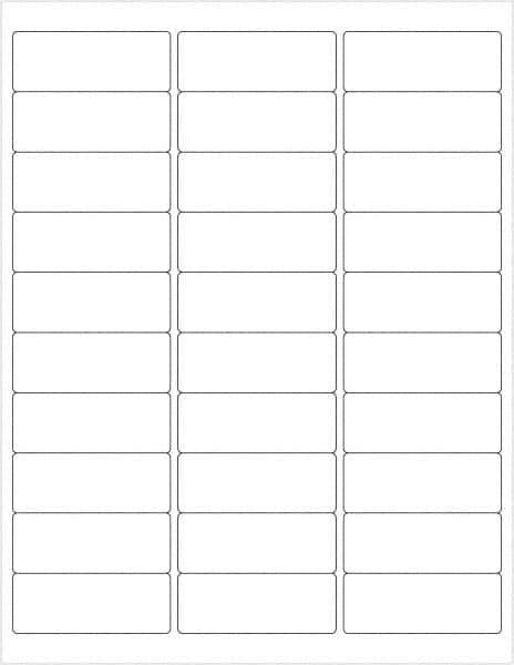 Tape Logic - 2-5/8" Long, Gloss White Paper Laser Label - For Laser Printers - Apex Tool & Supply