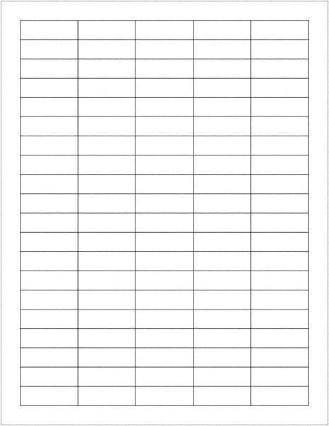 Tape Logic - 1-1/2" Long, White Paper Laser Label - For Laser Printers - Apex Tool & Supply