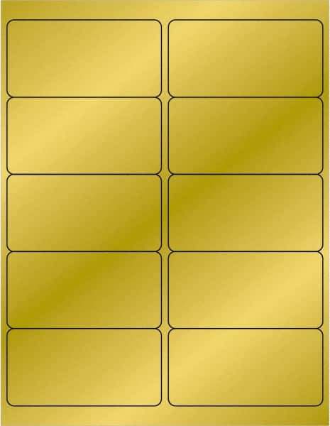 Tape Logic - 4" Long, Gold Paper Laser Label - For Laser Printers - Apex Tool & Supply