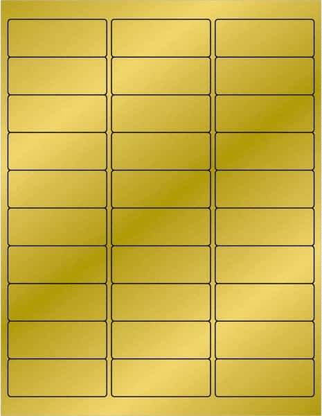 Tape Logic - 2-5/8" Long, Gold Paper Laser Label - For Laser Printers - Apex Tool & Supply