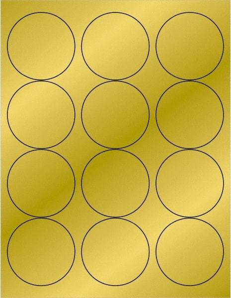 Tape Logic - 2-1/2" Long, Gold Paper Laser Label - For Laser Printers - Apex Tool & Supply