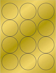 Tape Logic - 2-1/2" Long, Gold Paper Laser Label - For Laser Printers - Apex Tool & Supply