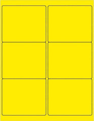 Tape Logic - 4" Long, Fluorescent Yellow Paper Laser Label - For Laser Printers - Apex Tool & Supply