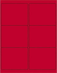 Tape Logic - 4" Long, Fluorescent Red Paper Laser Label - For Laser Printers - Apex Tool & Supply